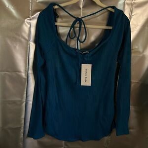 NWT. Culture Code Ribbed Blouse